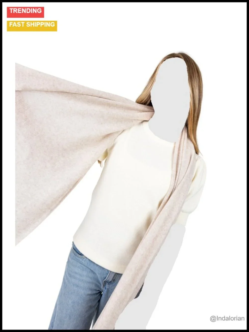 Cashmere Wool Blend Wrap Pashmina Shawl Scarf Travel 78x27